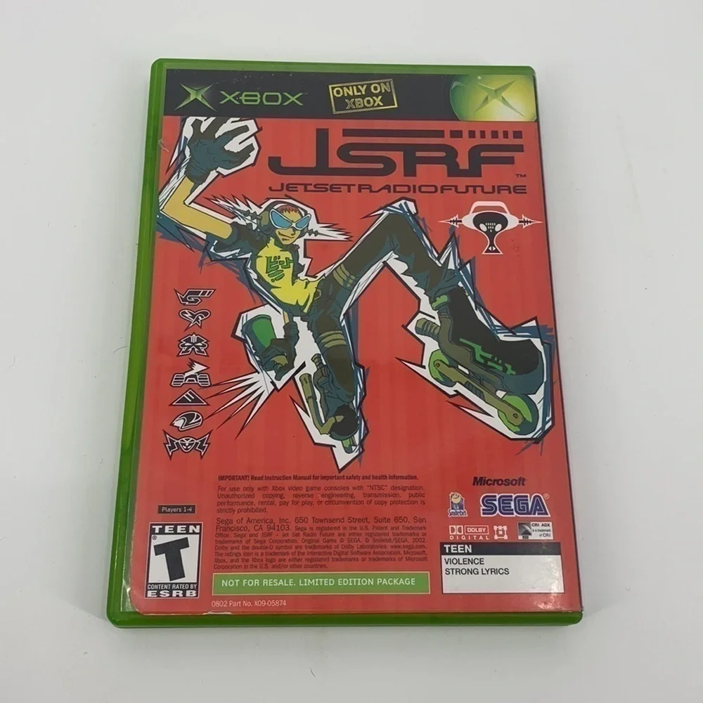 Xbox Sega GT 2002 & Jetset Radio Future Combo Disc Video Game